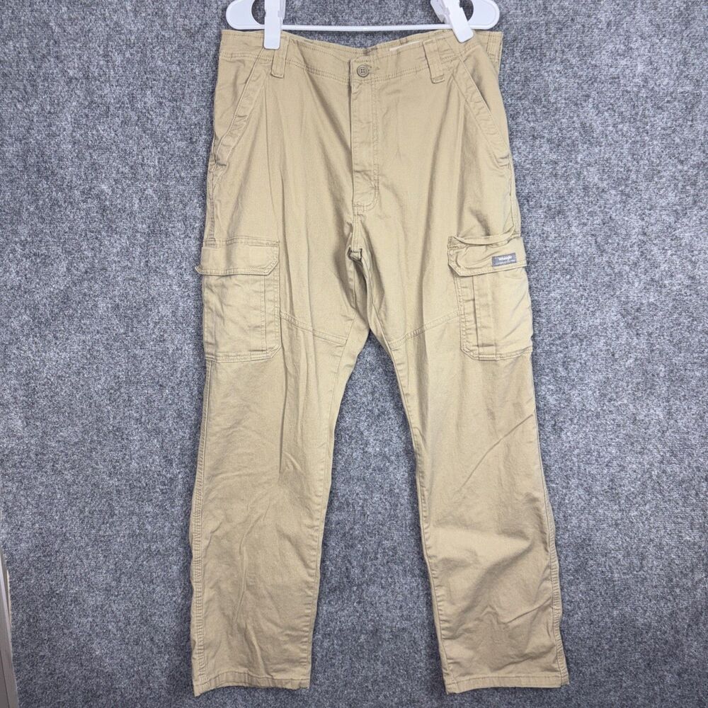 Wrangler Pants Mens size 36 Beige cargo Twill Relaxed